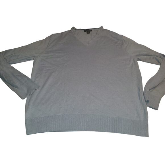 Banana Republic Size XL Two Luxury Men's Blue Sweaters Wool and Silk Preppy - Picture 3 of 11